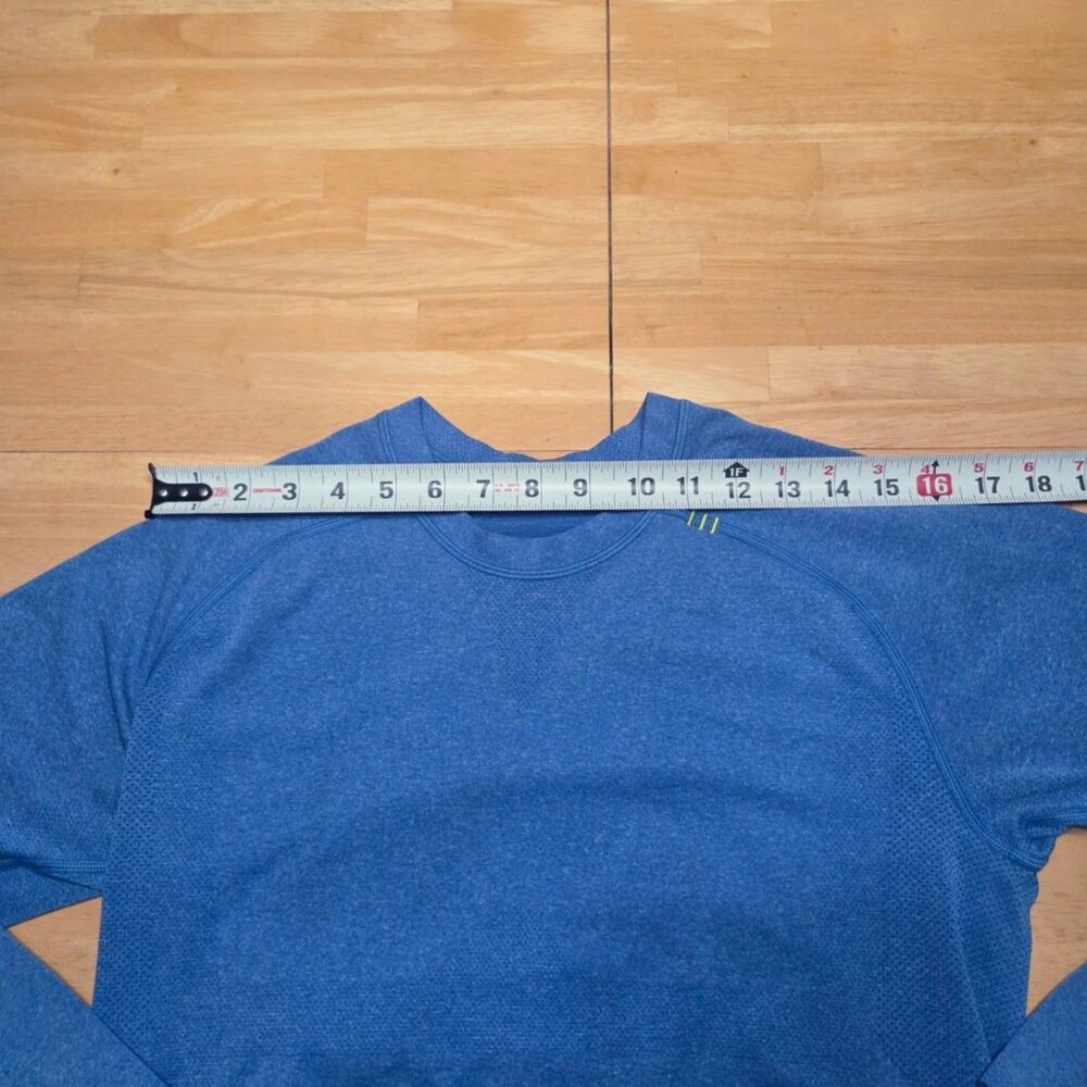 Lululemon Mens Small Metal Vent Tech Shirt Longsleeve Heathered Lakeside Blue - Picture 7 of 8